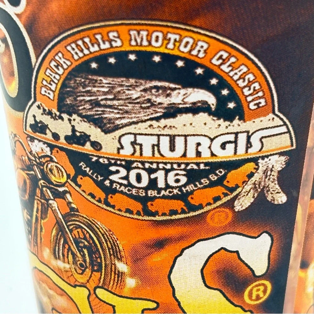 2016 Sturgis 76th Anniversary Pint Glass Black Hills Rally South Dakota Harley